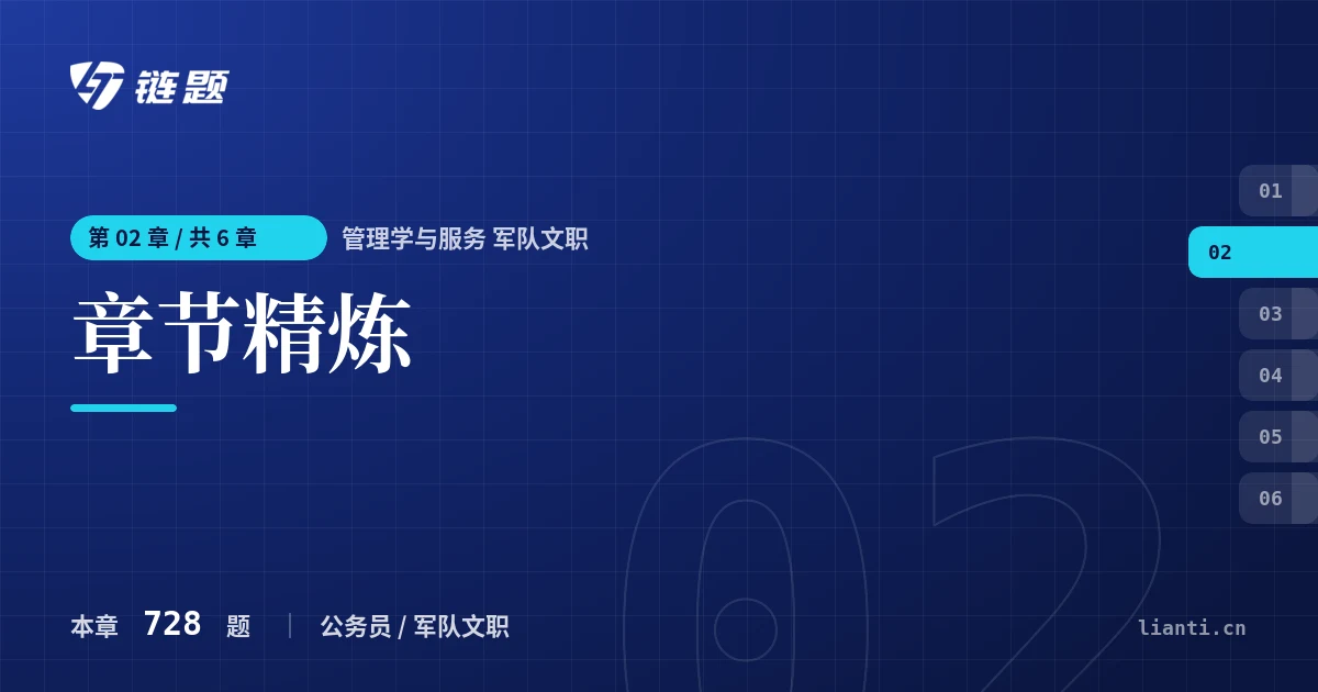 管理学与服务 军队文职 章节精炼章节封面
