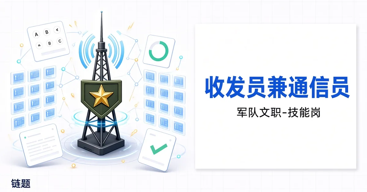 收发员兼通信员 军队文职-技能岗题库封面