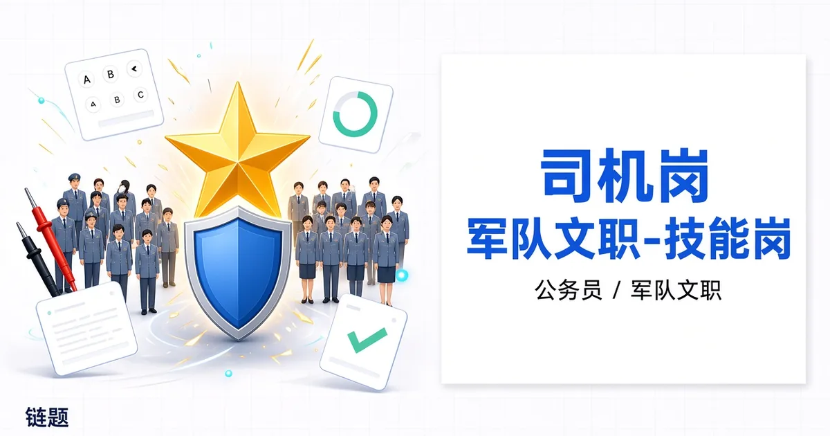 司机岗 军队文职-技能岗题库封面