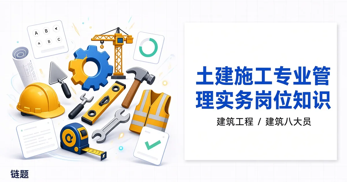 土建施工专业管理实务岗位知识题库封面