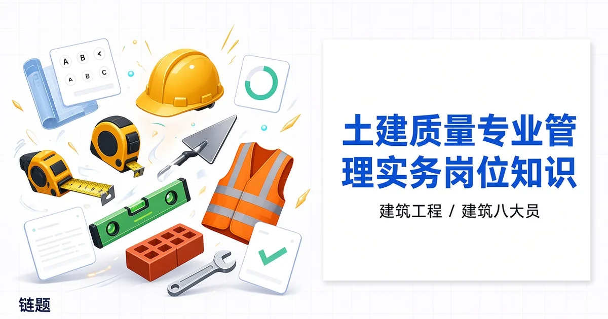 土建质量专业管理实务岗位知识题库封面