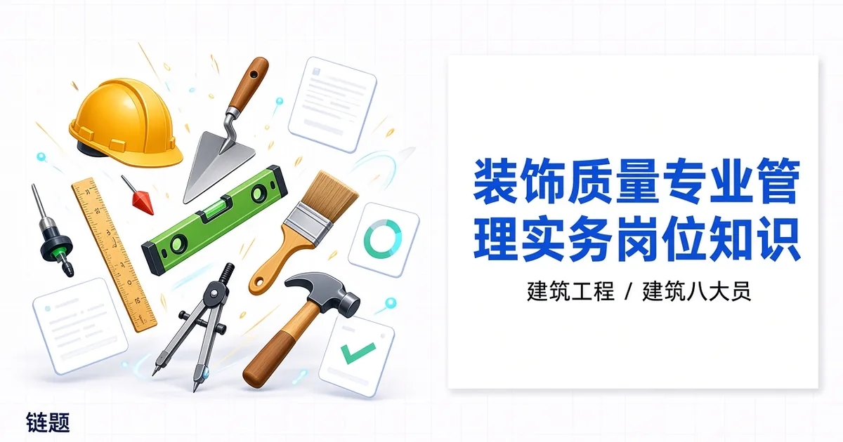装饰质量专业管理实务岗位知识题库封面