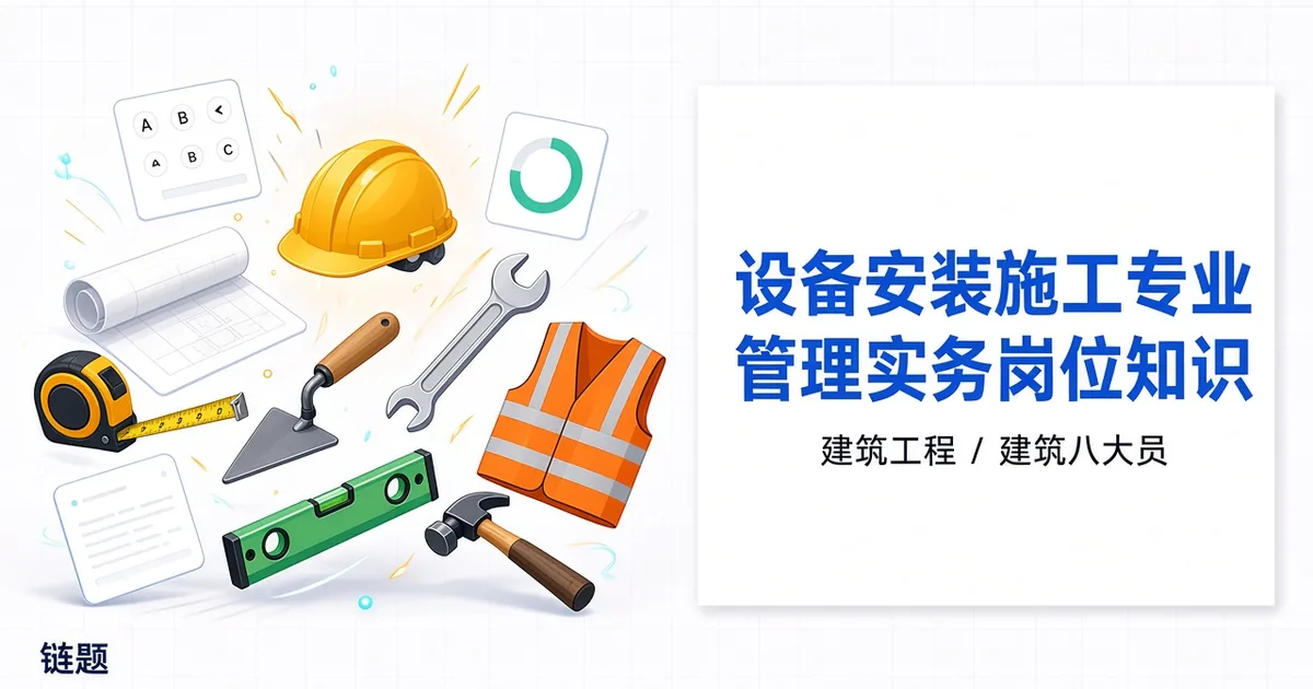 设备安装施工专业管理实务岗位知识题库封面