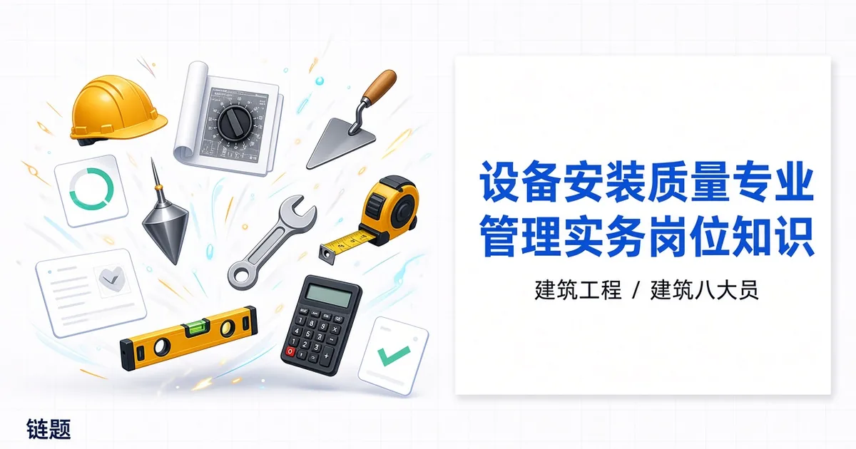 设备安装质量专业管理实务岗位知识题库封面