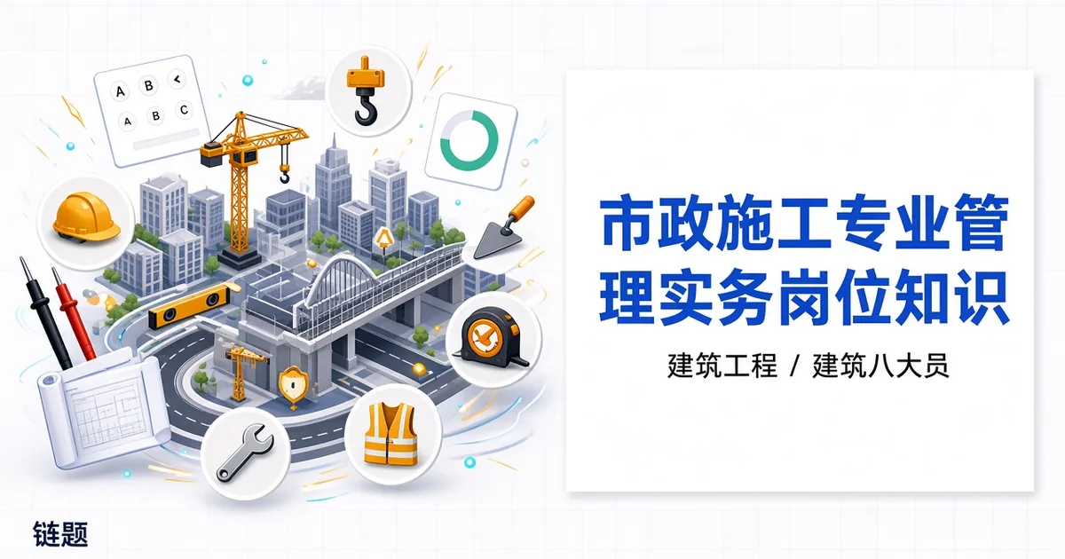 市政施工专业管理实务岗位知识题库封面