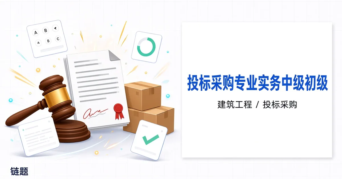 招标采购专业实务中级初级题库封面