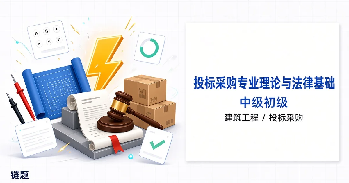 招标采购专业理论与法律基础中级初级题库封面
