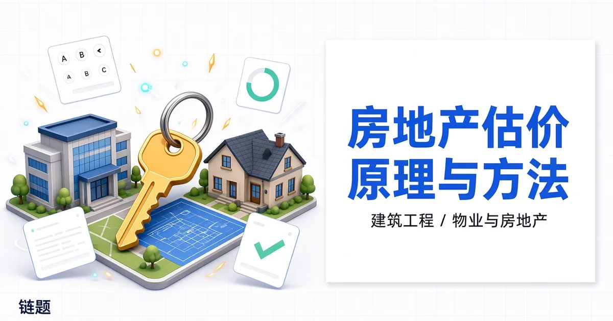 房地产估价原理与方法题库封面