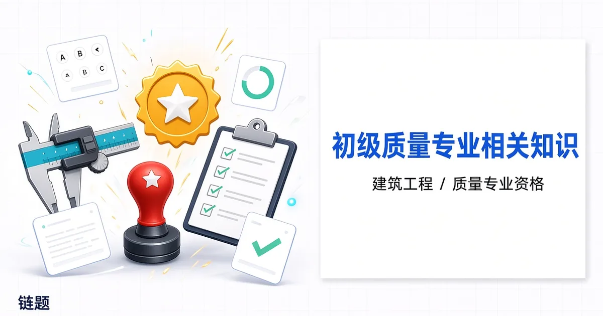 初级质量专业相关知识题库封面