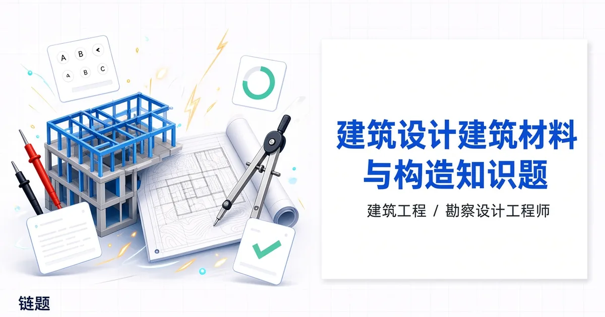 建筑设计建筑材料与构造知识题题库封面