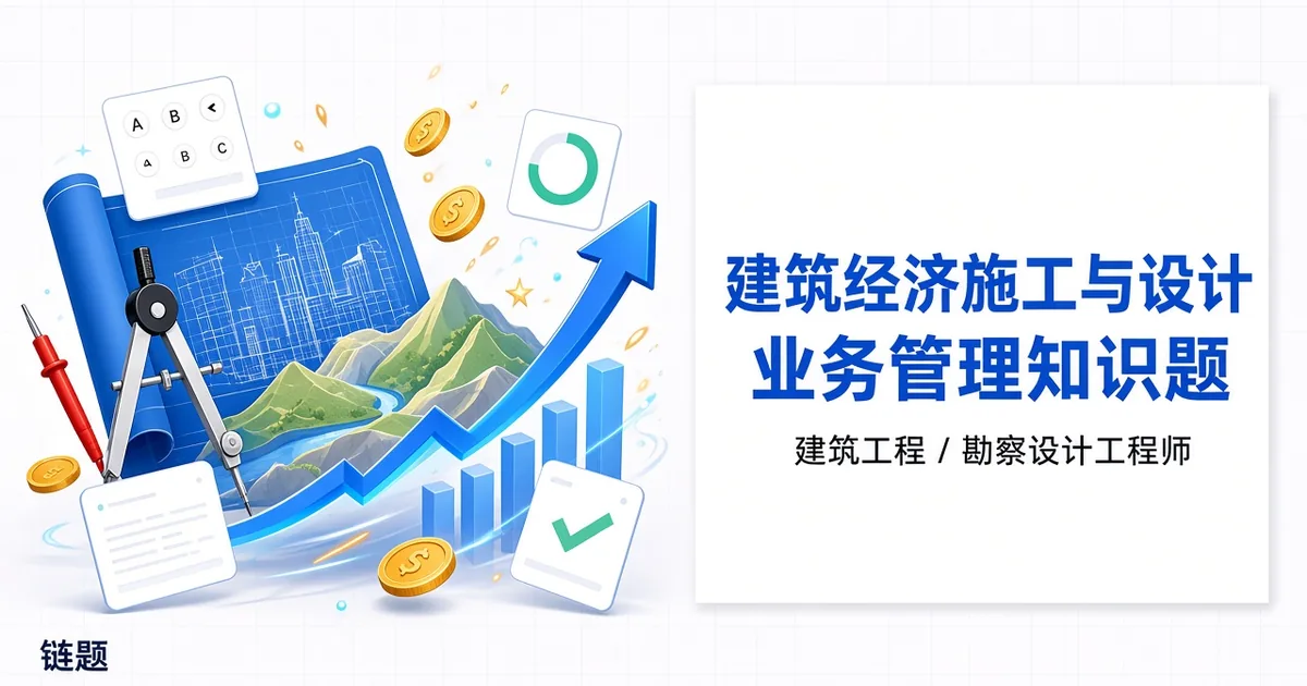 建筑经济施工与设计业务管理知识题题库封面