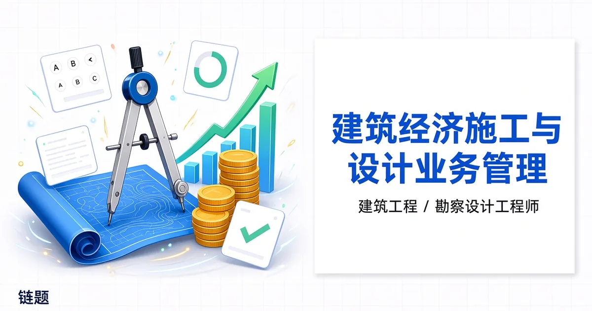 建筑经济施工与设计业务管理题库封面