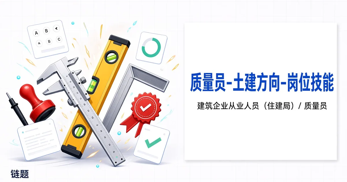 质量员-土建方向-岗位技能题库封面