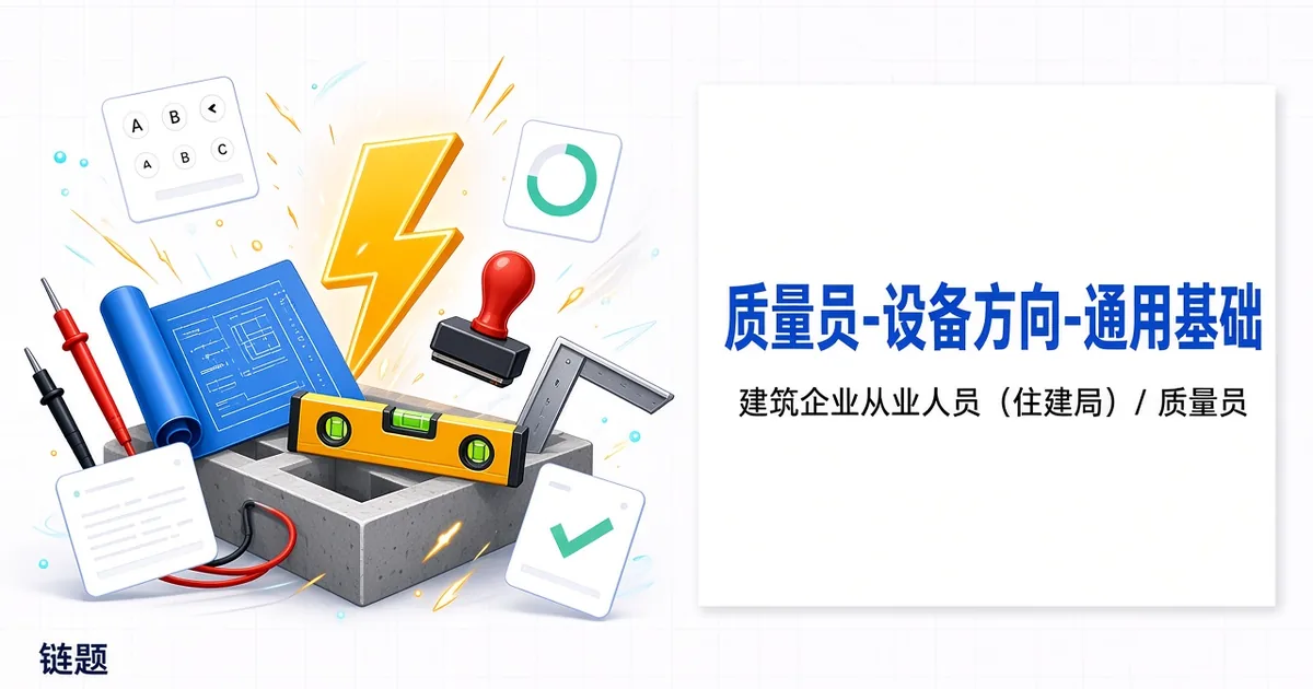 质量员-设备方向-通用基础题库封面