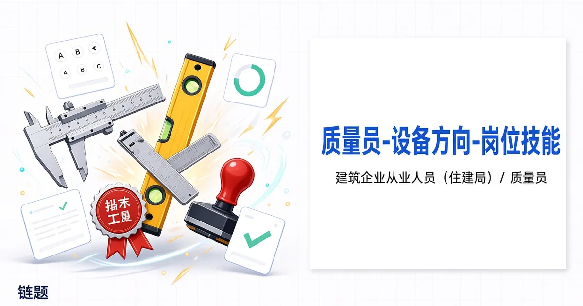 质量员-设备方向-岗位技能题库封面