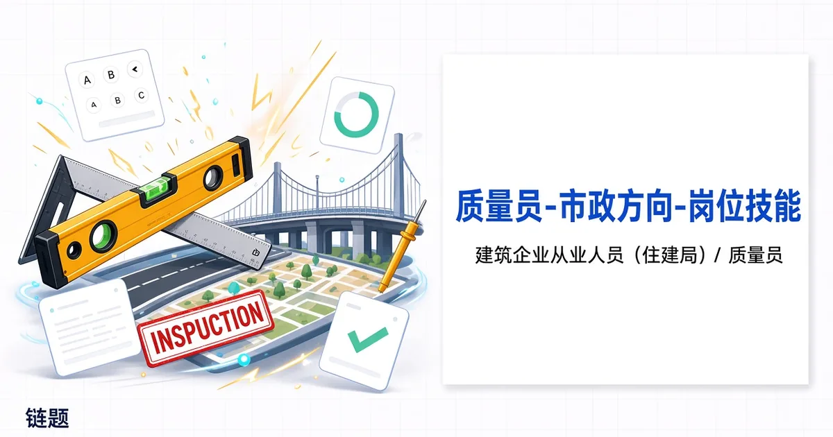 质量员-市政方向-岗位技能题库封面