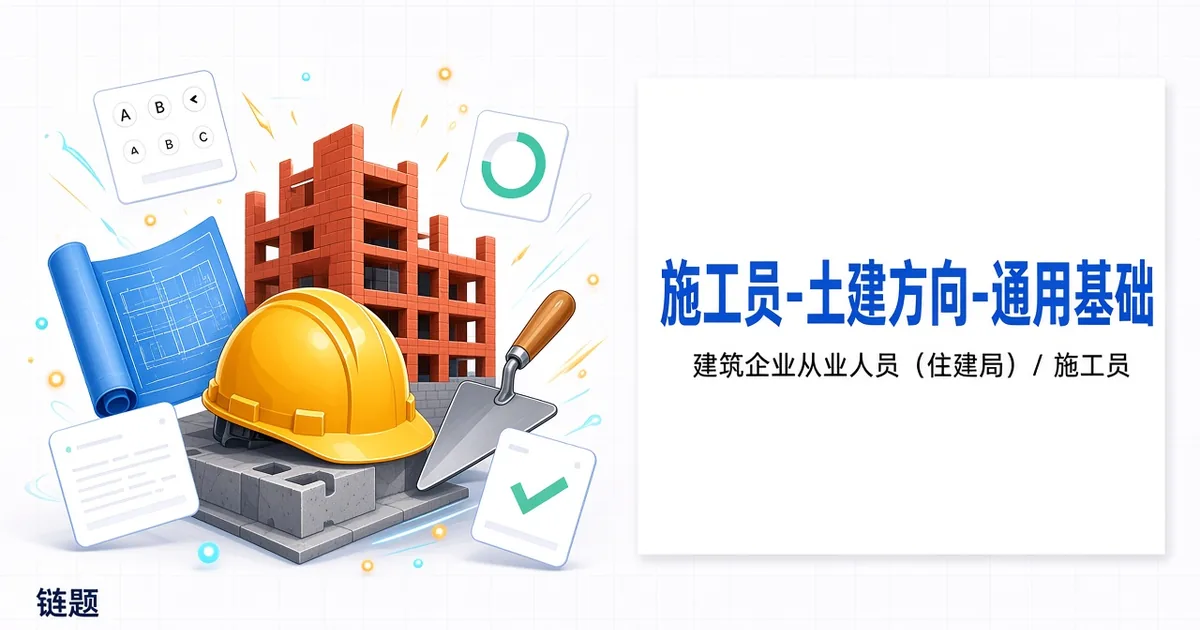 施工员-土建方向-通用基础题库封面