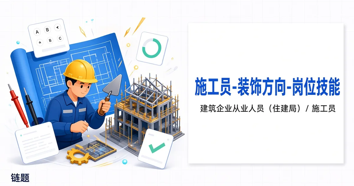 施工员-装饰方向-岗位技能题库封面