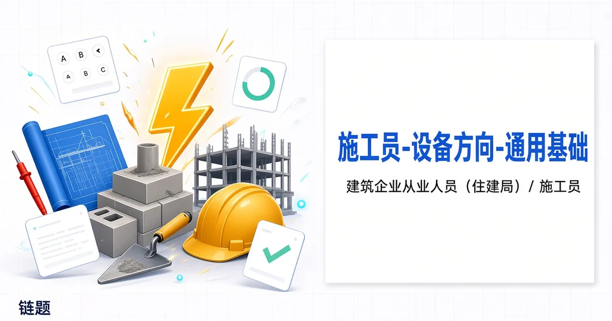 施工员-设备方向-通用基础题库封面