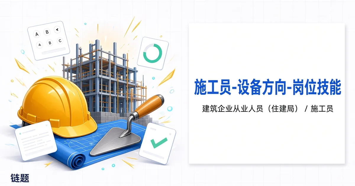 施工员-设备方向-岗位技能题库封面