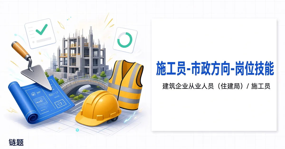 施工员-市政方向-岗位技能题库封面