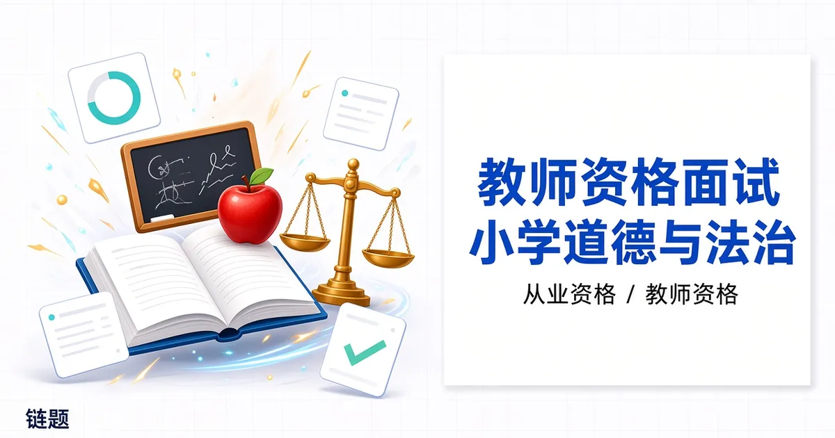 教师资格面试 - 小学道德与法治题库封面