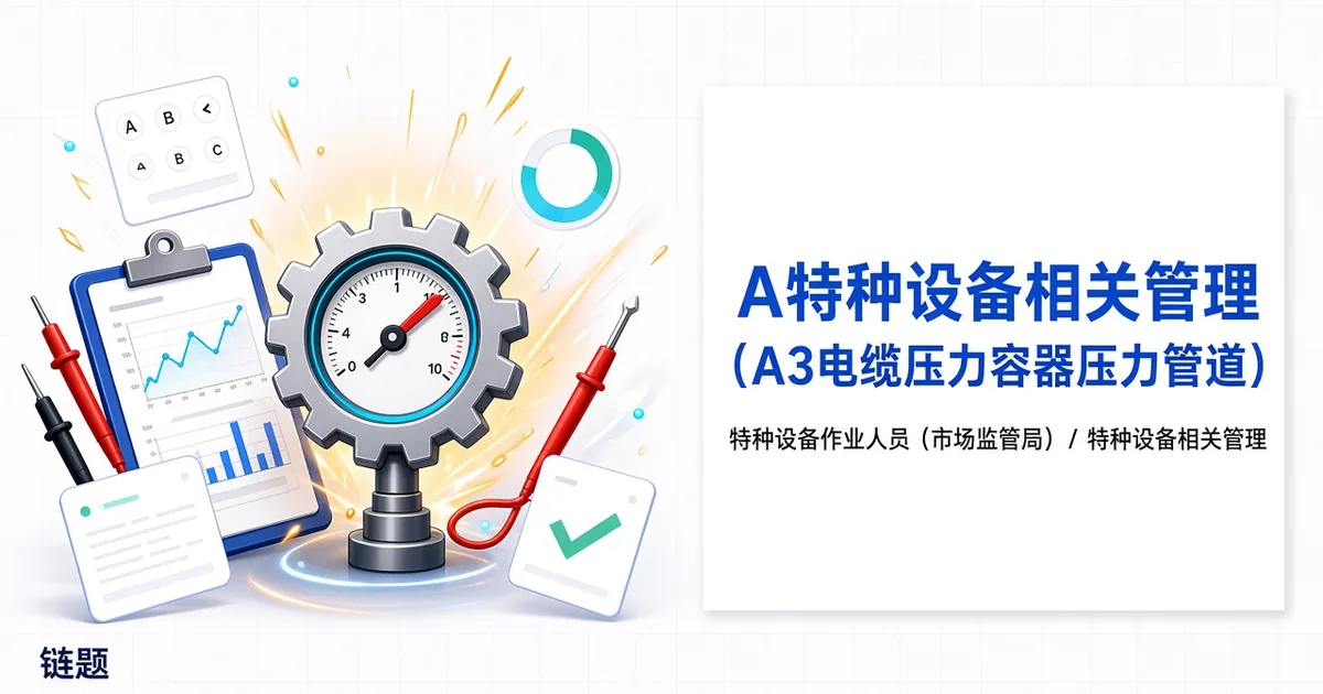 A特种设备相关管理（A3锅炉压力容器压力管道）题库封面