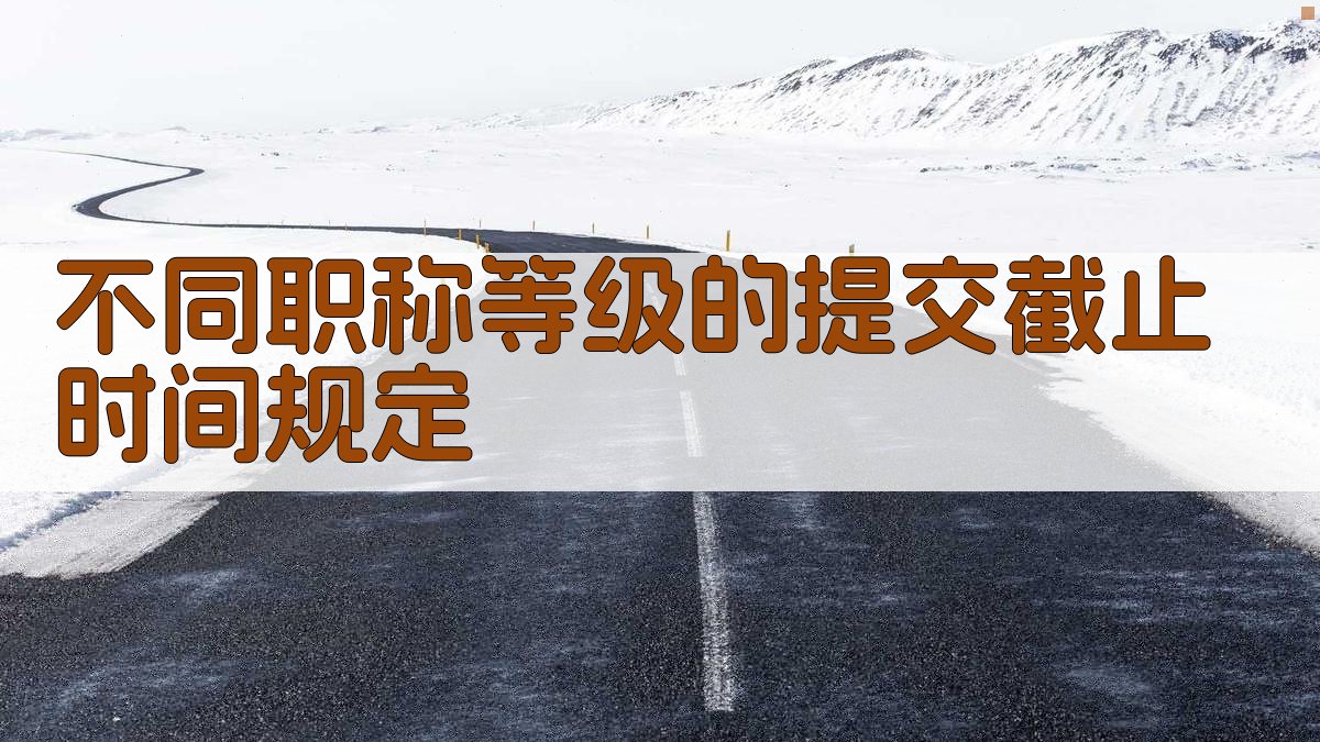 不同职称等级的提交截止时间规定 图2