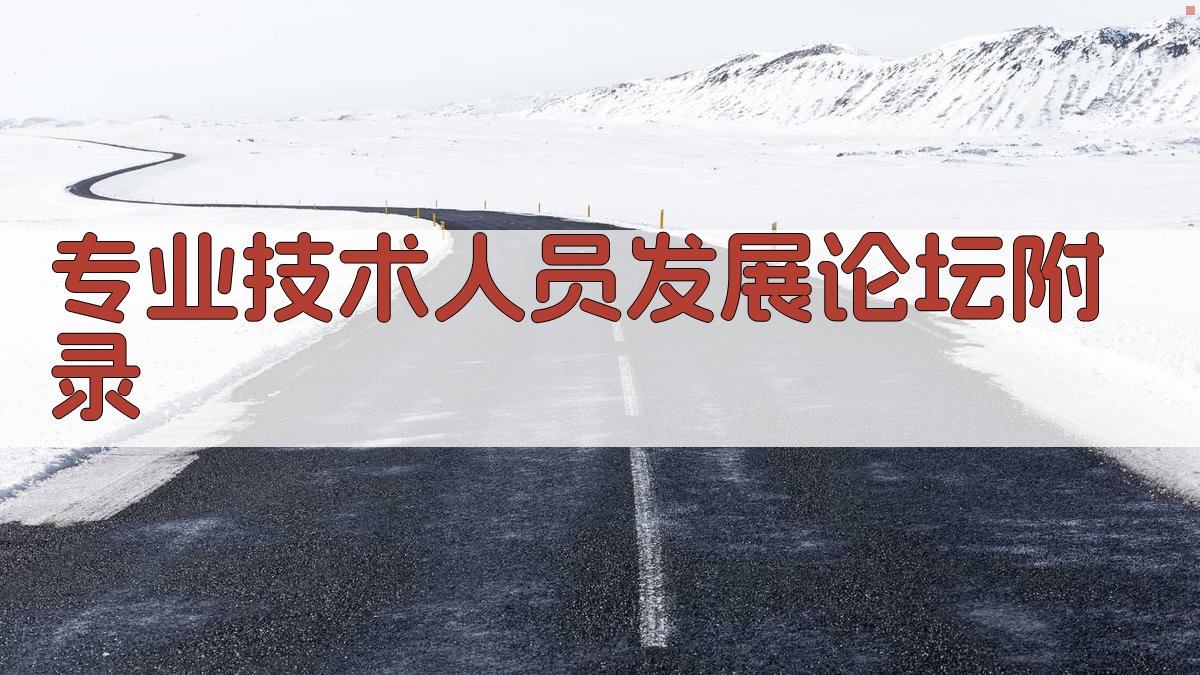 专业技术人员发展论坛 · 附录 图2