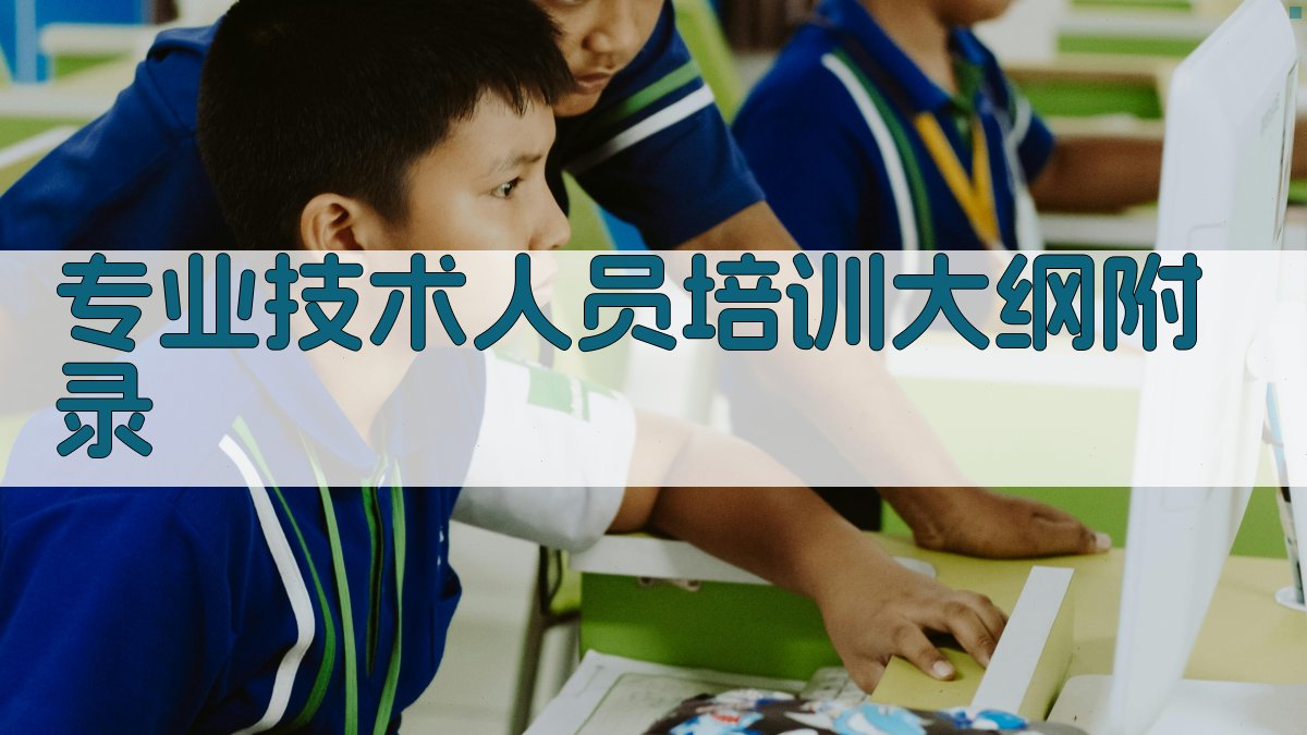 专业技术人员培训大纲 · 附录 图5