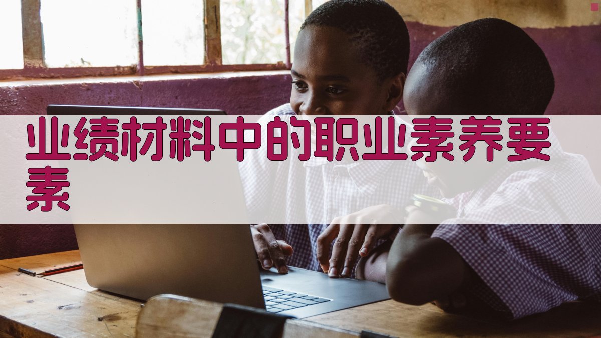 业绩材料中的职业素养要素 图2