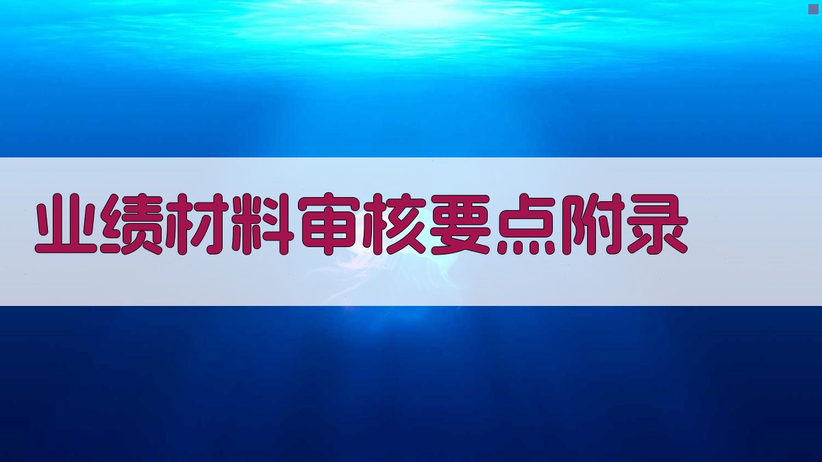 业绩材料审核要点 · 附录 图4