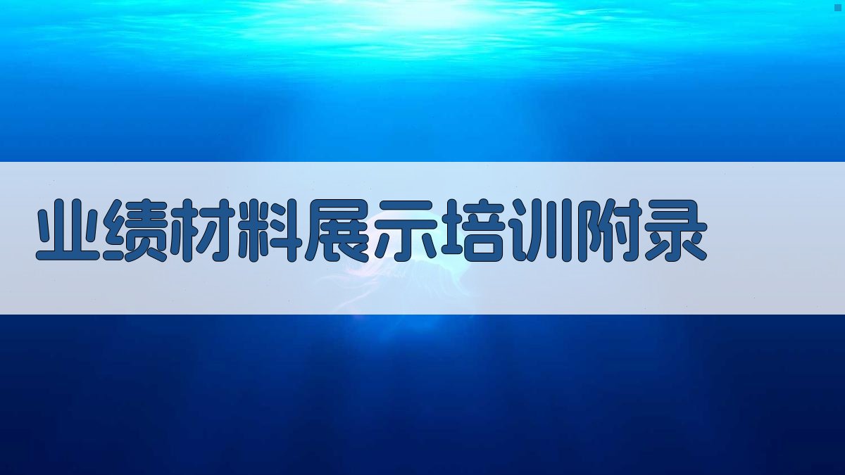 业绩材料展示培训 · 附录 图2
