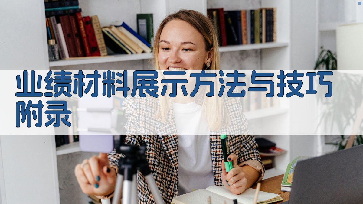 业绩材料展示方法与技巧 · 附录 图5