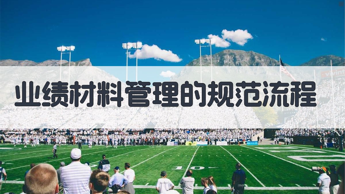 业绩材料管理的规范流程 图3