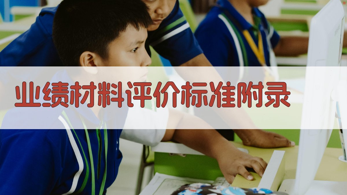 业绩材料评价标准 · 附录 图2