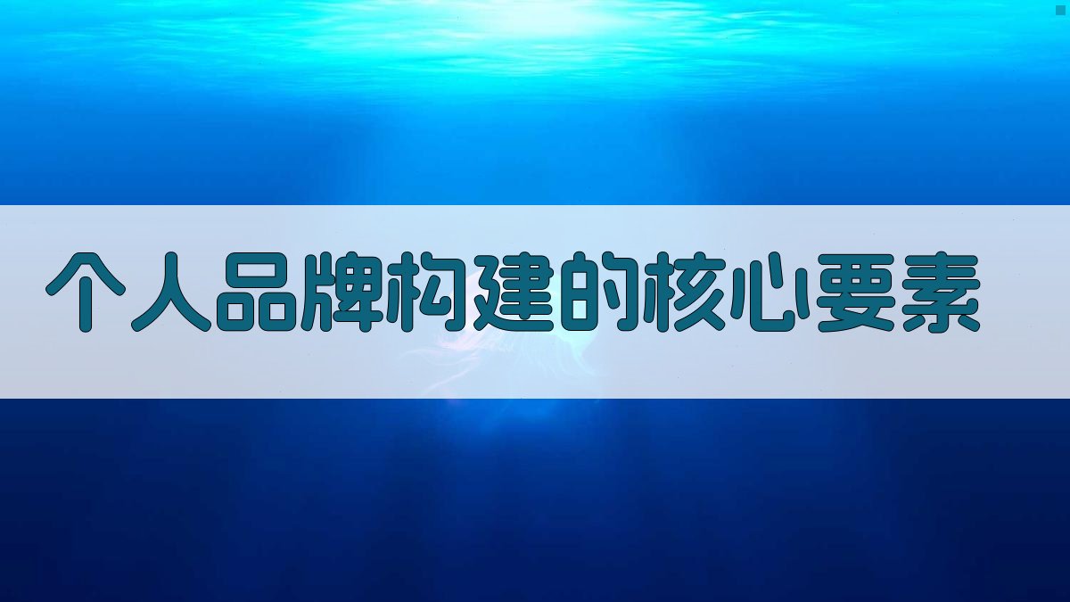 个人品牌构建的核心要素 图2