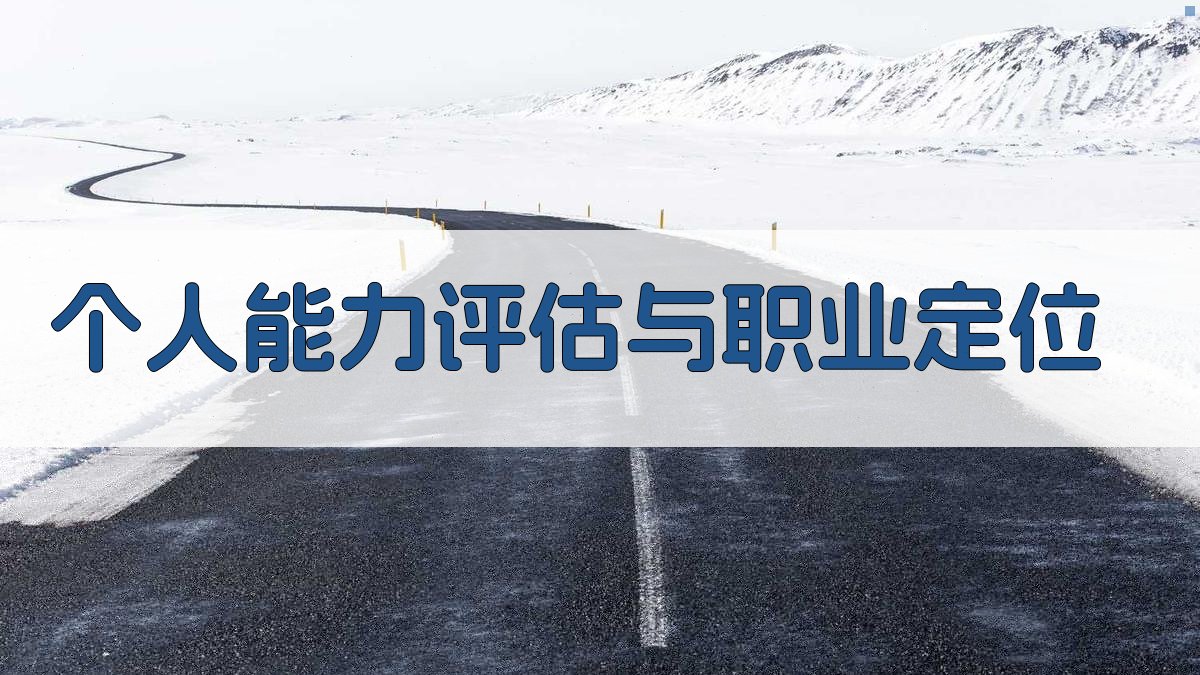 个人能力评估与职业定位 图1