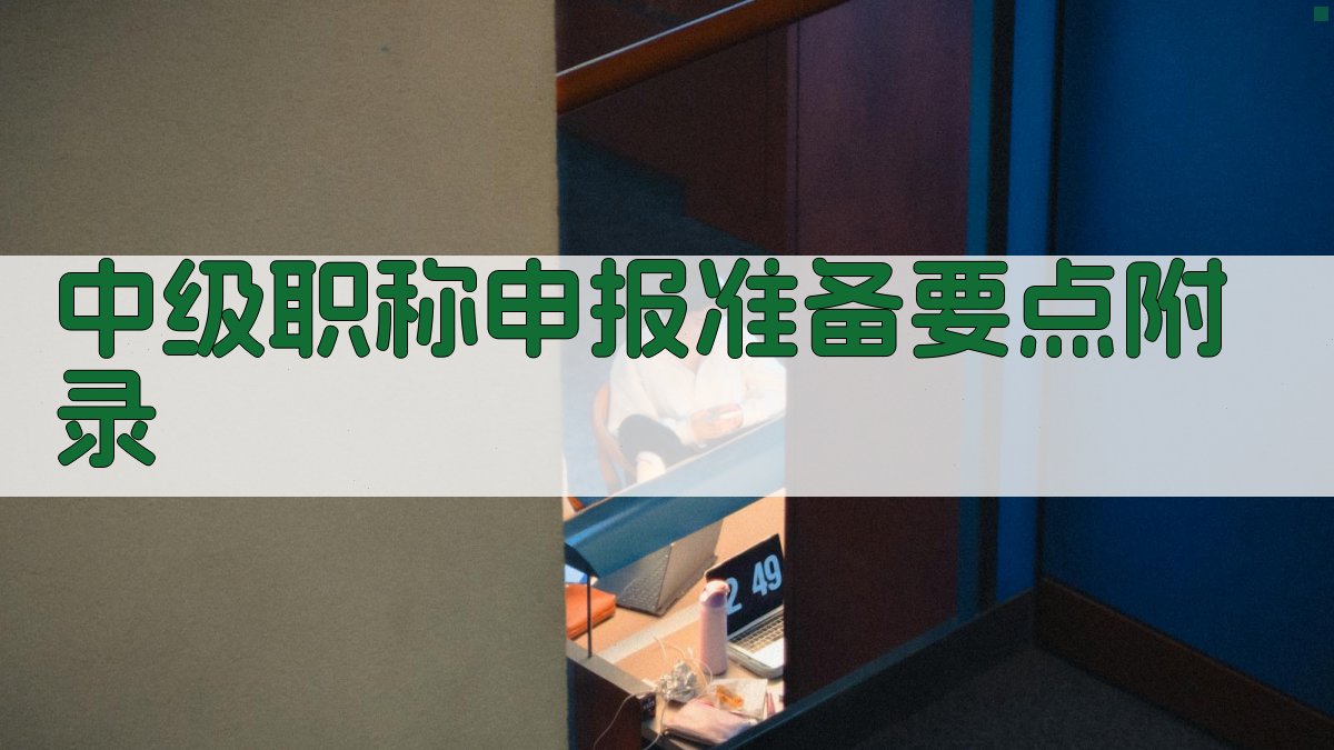 中级职称申报准备要点 · 附录 图3