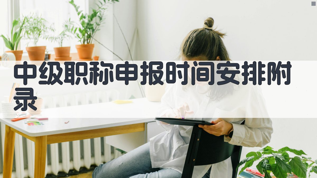 中级职称申报时间安排 · 附录 图4