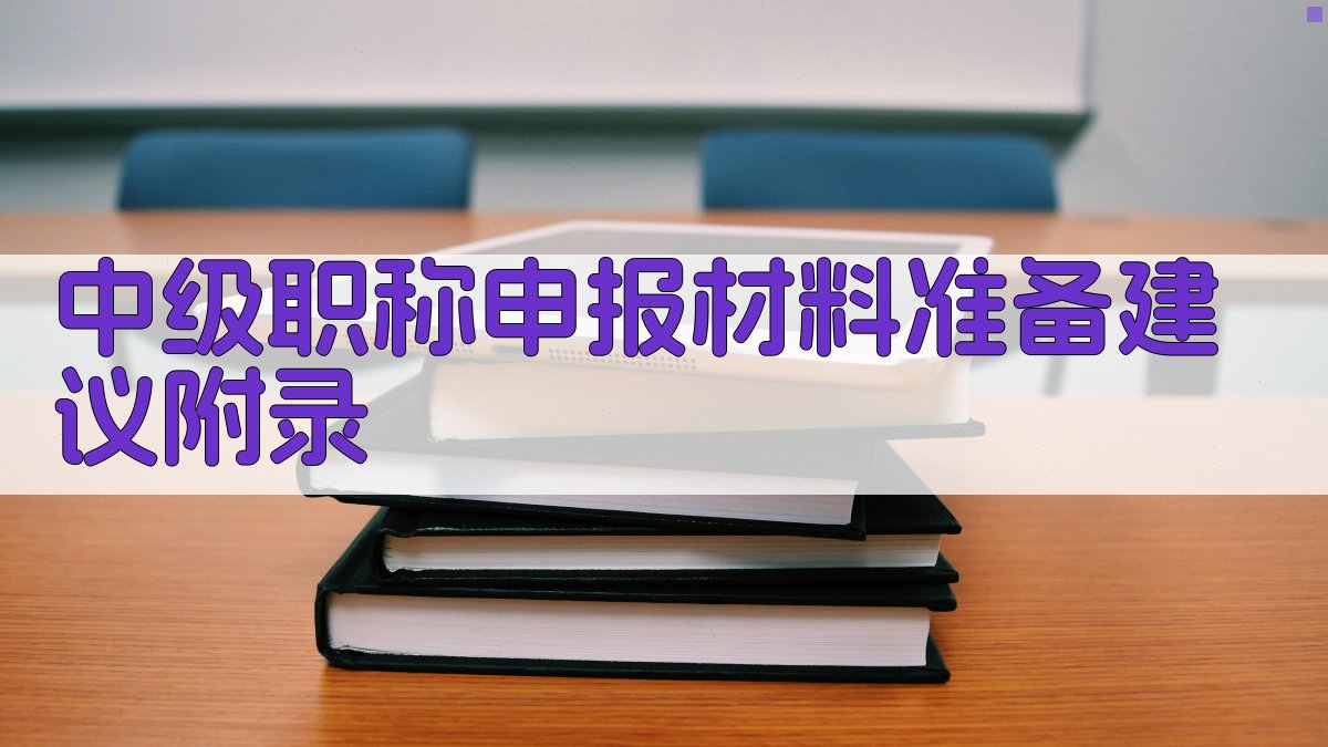 中级职称申报材料准备建议 · 附录 图5