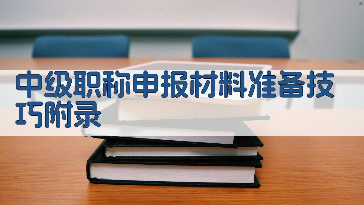 中级职称申报材料准备技巧 · 附录 图5