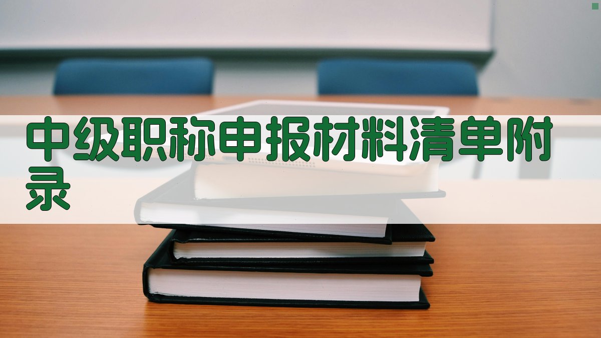 中级职称申报材料清单 · 附录 图1