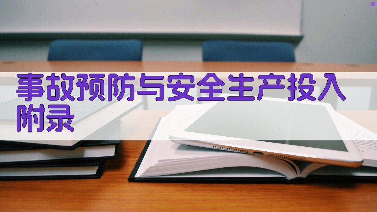 事故预防与安全生产投入 · 附录 图3