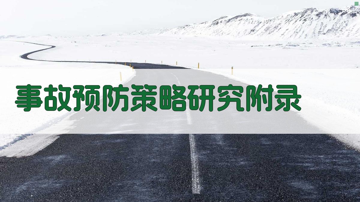 事故预防策略研究 · 附录 图1