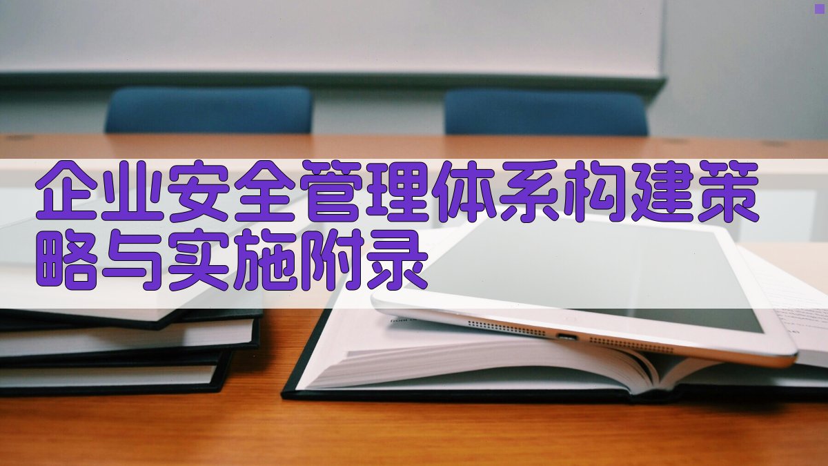 企业安全管理体系构建策略与实施 · 附录 图4