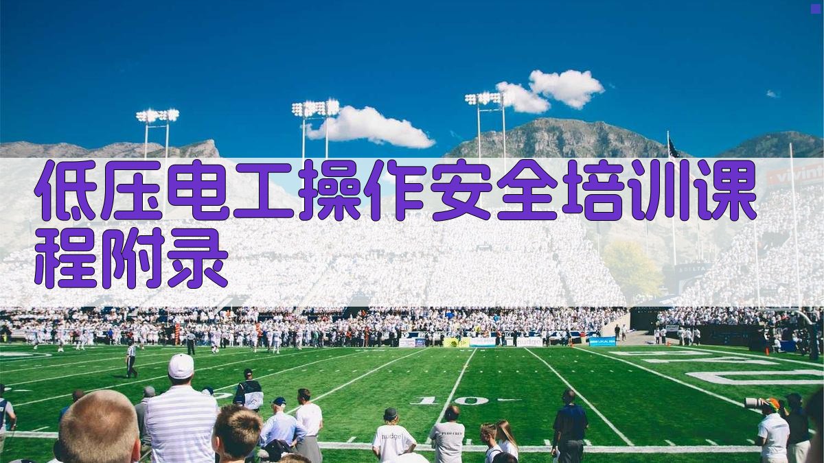 低压电工操作安全培训课程 · 附录 图4
