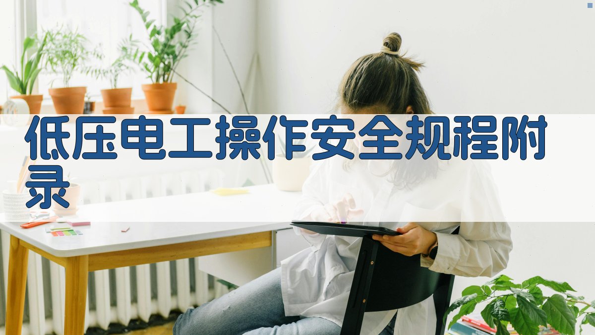 低压电工操作安全规程 · 附录 图4