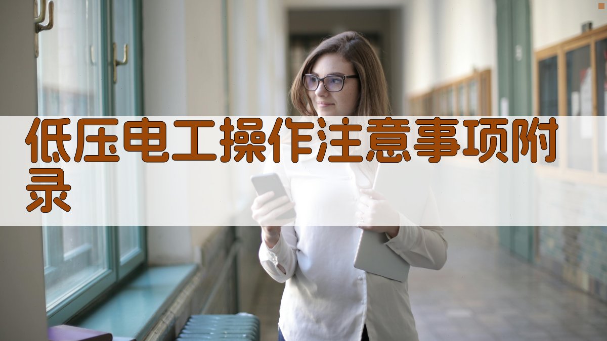 低压电工操作注意事项 · 附录 图4