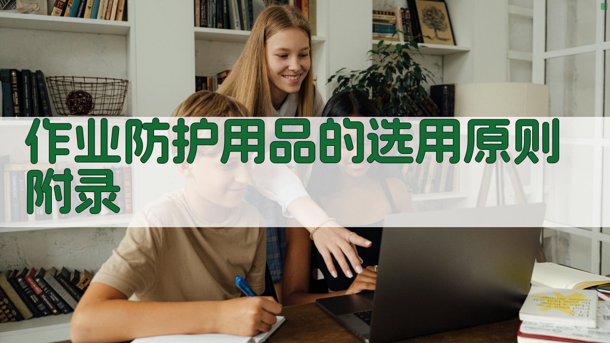 作业防护用品的选用原则 · 附录 图5